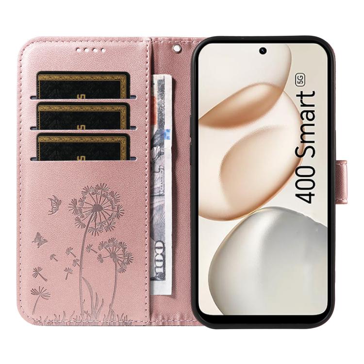 For Honor 400 Smart 5G Dandelion Embossed Pattern Flip Leather Phone Case