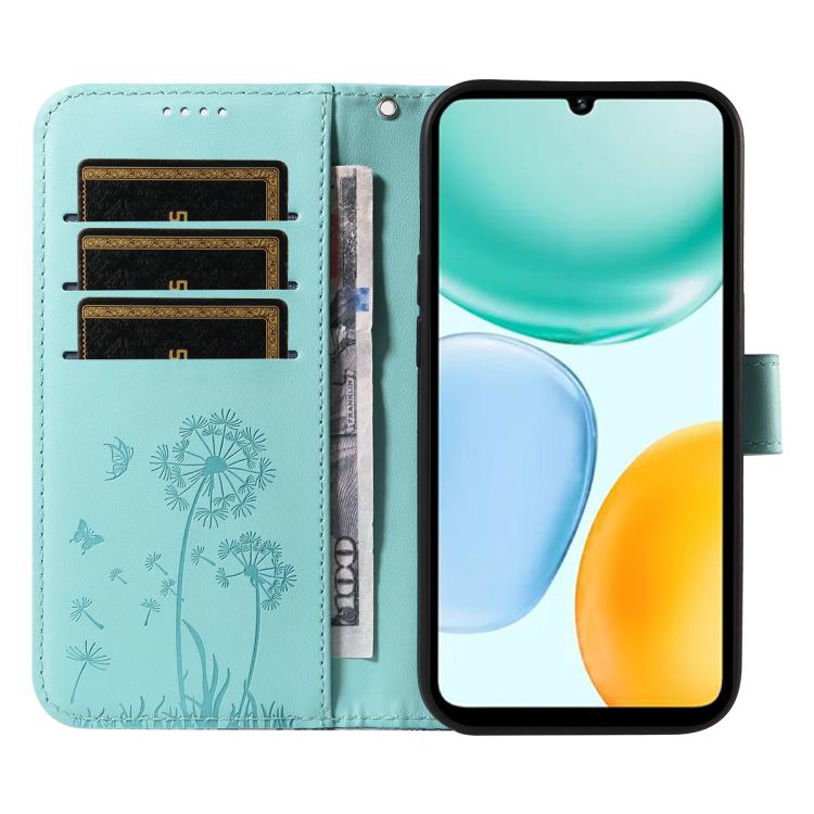For Honor X5c Plus Dandelion Embossed Pattern Flip Leather Phone Case