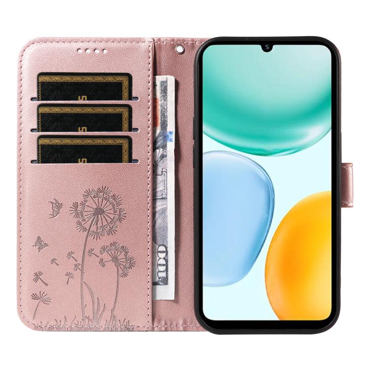 For Honor X5c Plus Dandelion Embossed Pattern Flip Leather Phone Case