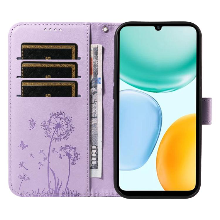 For Honor X5c Plus Dandelion Embossed Pattern Flip Leather Phone Case