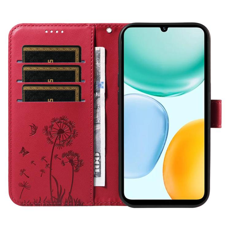 For Honor X5c Plus Dandelion Embossed Pattern Flip Leather Phone Case