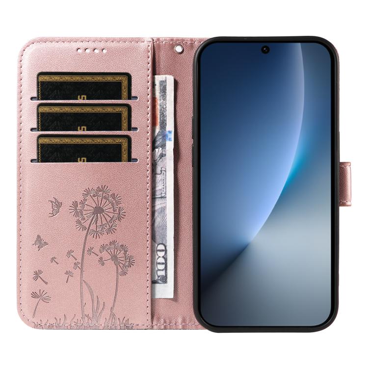 For Honor Magic8 Dandelion Embossed Pattern Flip Leather Phone Case