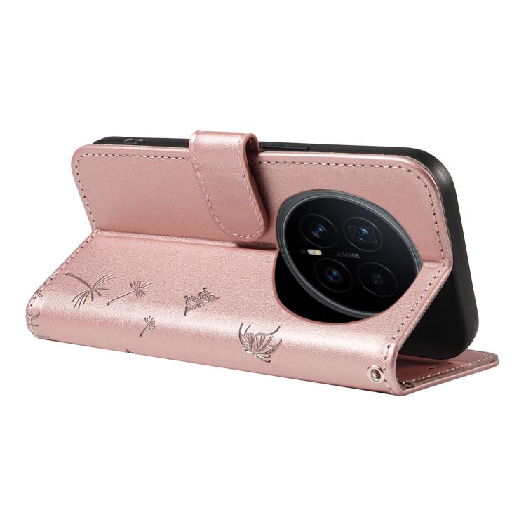 For Honor Magic8 Dandelion Embossed Pattern Flip Leather Phone Case