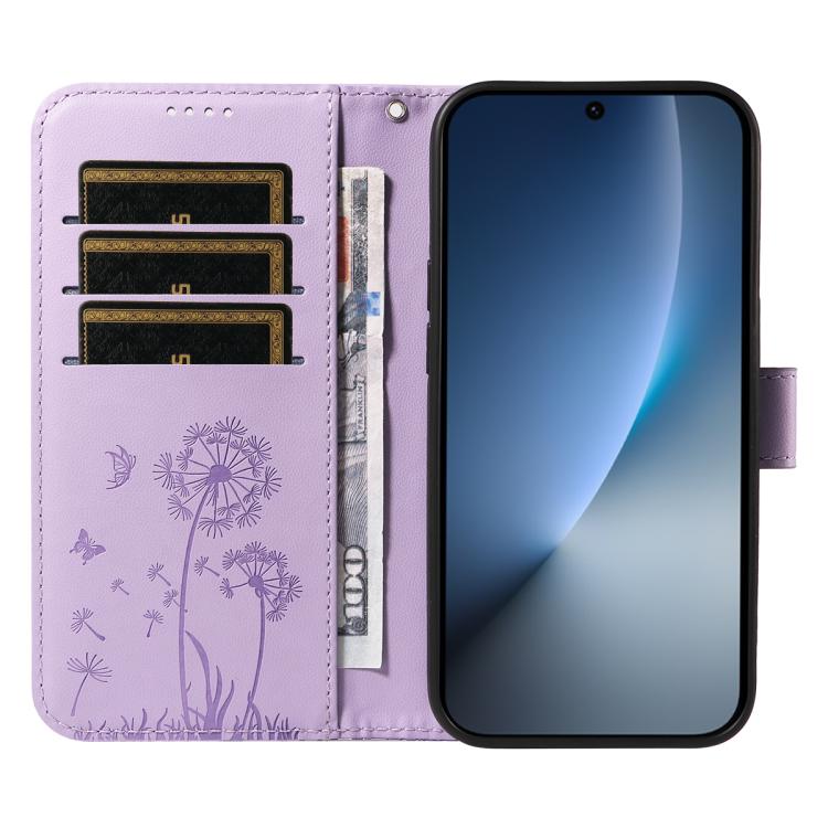 For Honor Magic8 Dandelion Embossed Pattern Flip Leather Phone Case