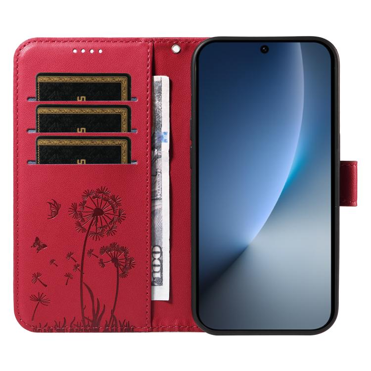 For Honor Magic8 Dandelion Embossed Pattern Flip Leather Phone Case