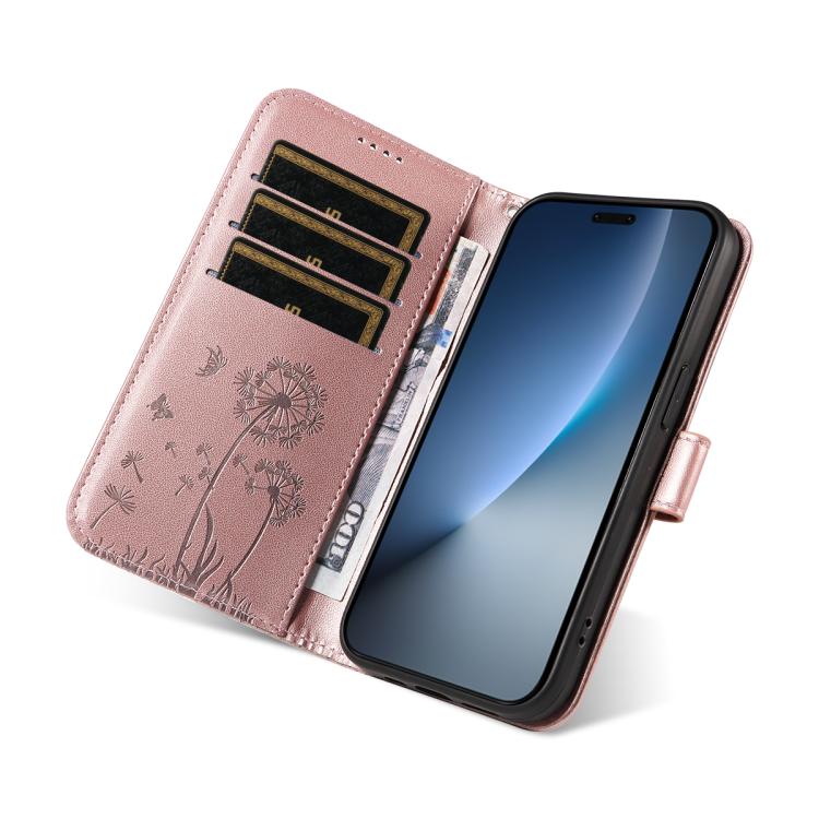 For Honor Magic8 Pro Dandelion Embossed Pattern Flip Leather Phone Case