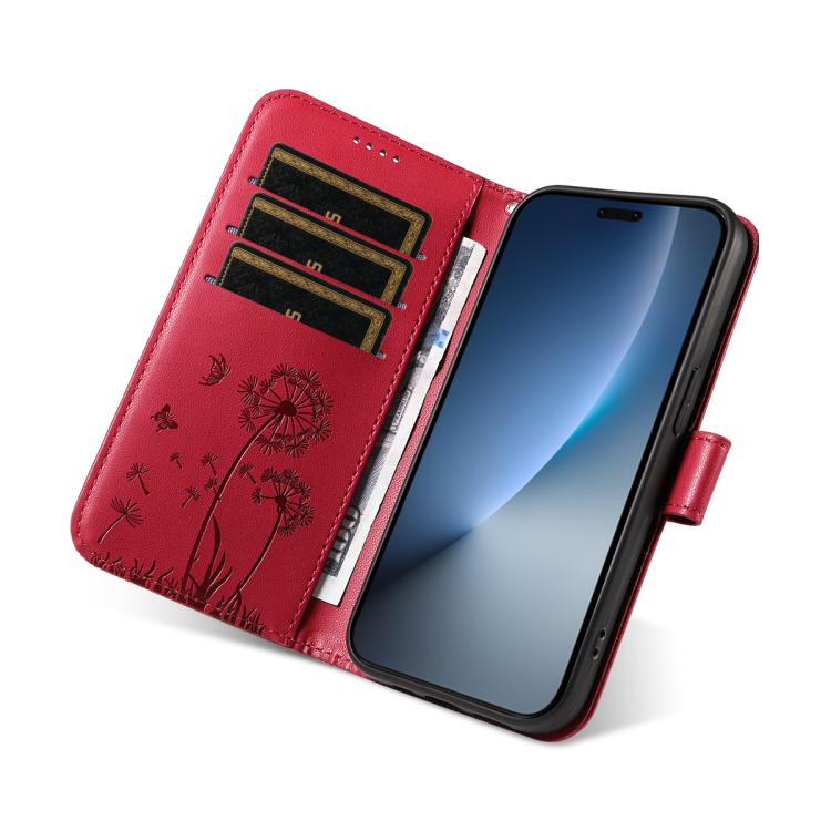 For Honor Magic8 Pro Dandelion Embossed Pattern Flip Leather Phone Case