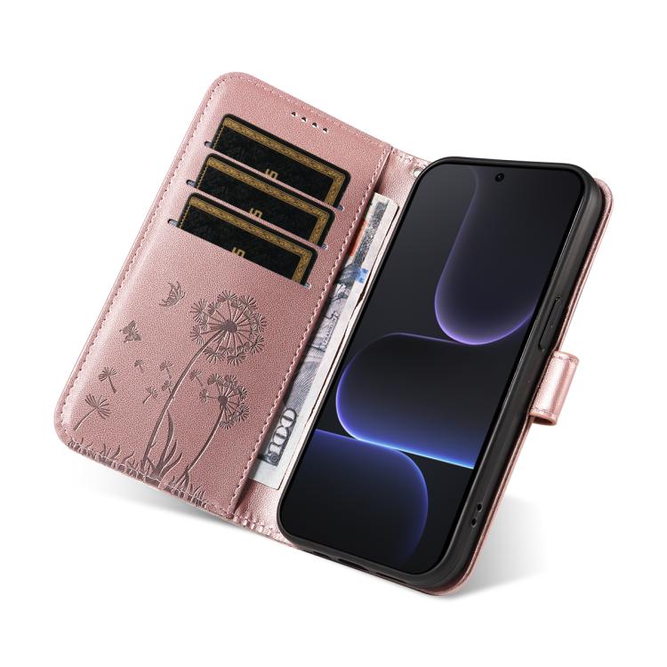 For Honor 500 Pro Global 155.8mm Dandelion Embossed Pattern Flip Leather Phone Case