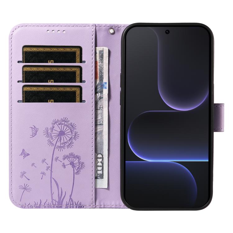 For Honor 500 Pro Global 155.8mm Dandelion Embossed Pattern Flip Leather Phone Case