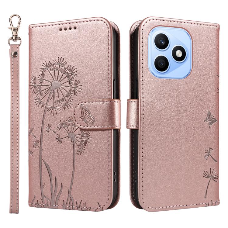 For Honor X8d 4G Global Dandelion Embossed Pattern Flip Leather Phone Case