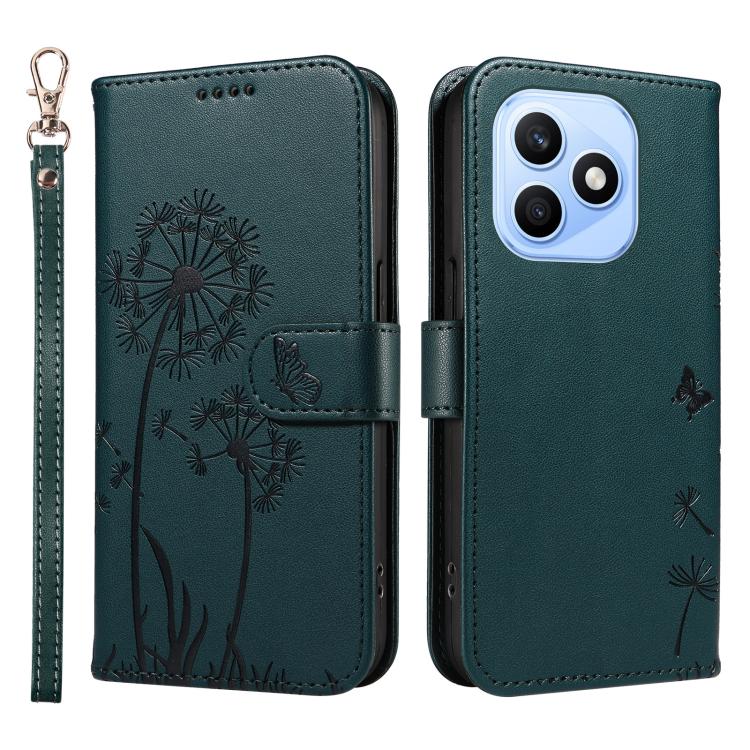 For Honor X8d 4G Global Dandelion Embossed Pattern Flip Leather Phone Case