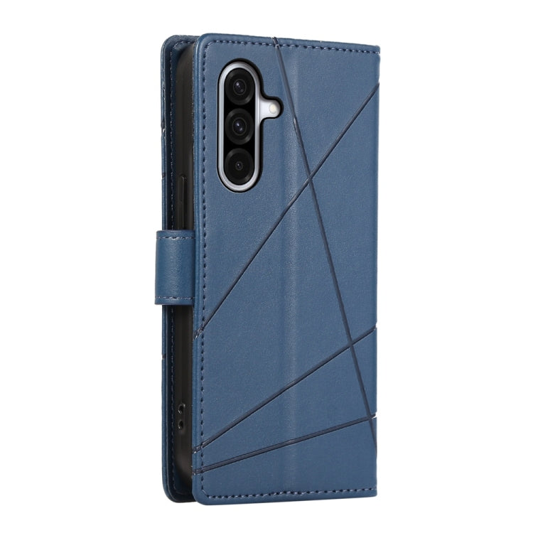 For Samsung Galaxy A36 PU Genuine Leather Texture Embossed Line Phone Case