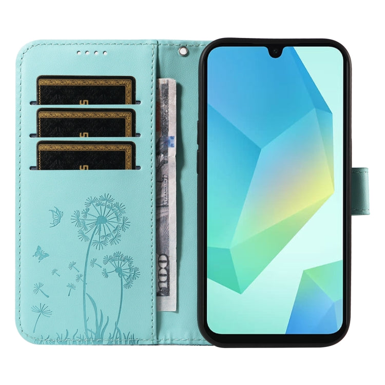 For Samsung Galaxy A26 5G Global Dandelion Embossed Pattern Flip Leather Phone Case
