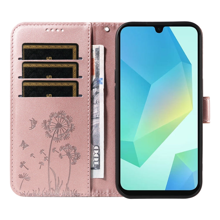 For Samsung Galaxy A26 5G Global Dandelion Embossed Pattern Flip Leather Phone Case