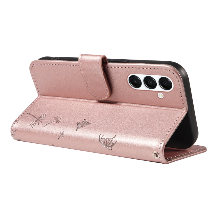 For Samsung Galaxy A26 5G Global Dandelion Embossed Pattern Flip Leather Phone Case