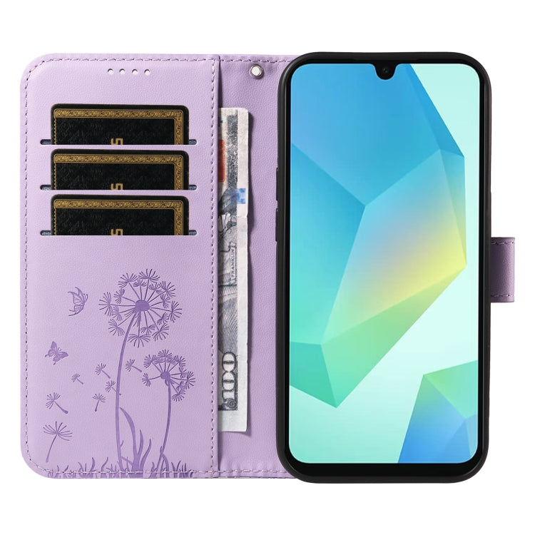 For Samsung Galaxy A26 5G Global Dandelion Embossed Pattern Flip Leather Phone Case