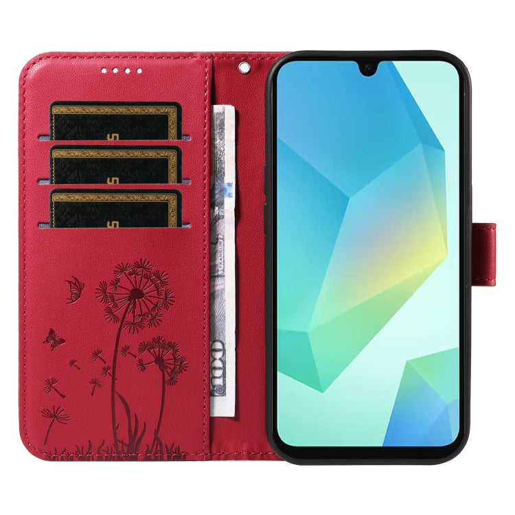For Samsung Galaxy A26 5G Global Dandelion Embossed Pattern Flip Leather Phone Case