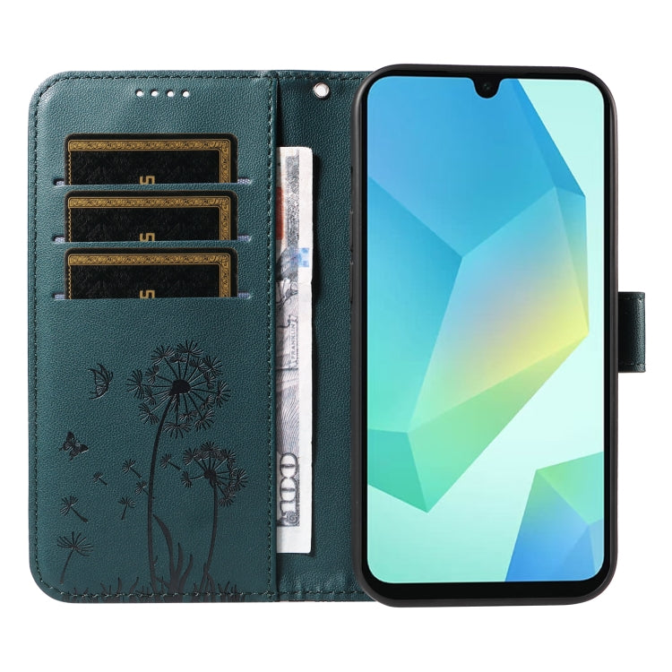 For Samsung Galaxy A26 5G Global Dandelion Embossed Pattern Flip Leather Phone Case