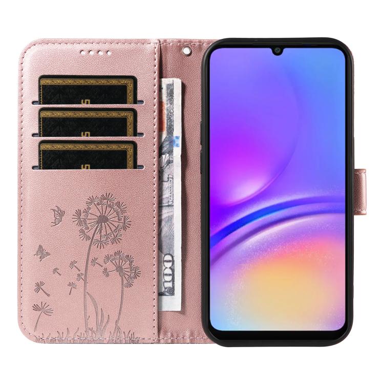 For Samsung Galaxy A07 5G Dandelion Embossed Pattern Flip Leather Phone Case
