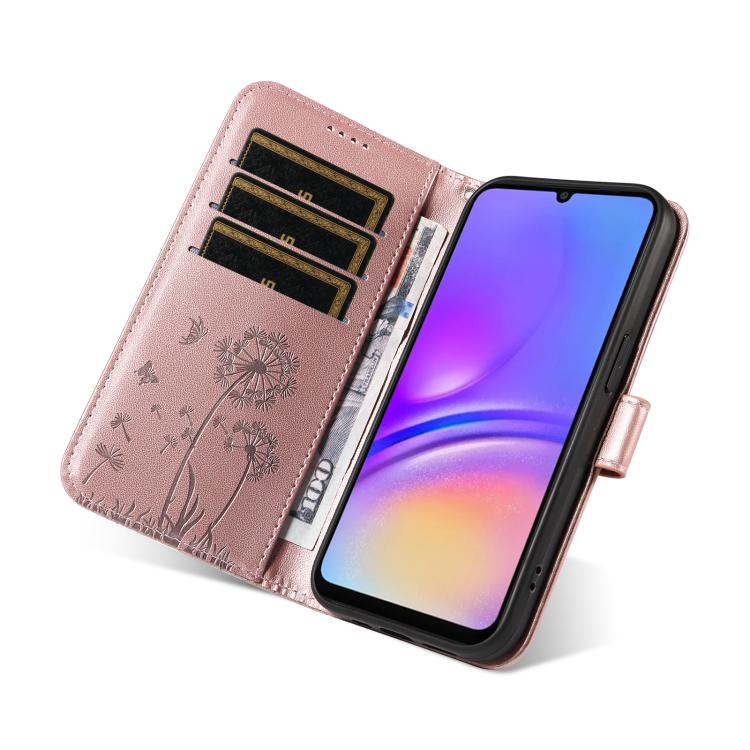 For Samsung Galaxy A07 5G Dandelion Embossed Pattern Flip Leather Phone Case