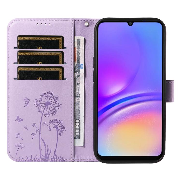 For Samsung Galaxy A07 5G Dandelion Embossed Pattern Flip Leather Phone Case