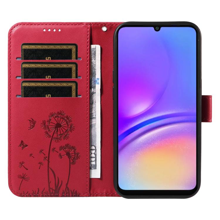 For Samsung Galaxy A07 5G Dandelion Embossed Pattern Flip Leather Phone Case