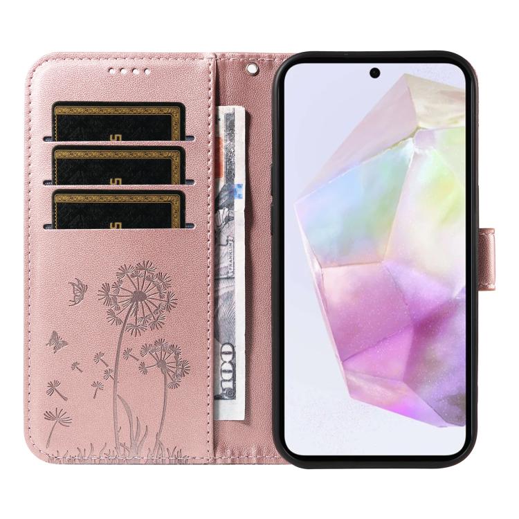 For Samsung Galaxy A36 5G Dandelion Embossed Pattern Flip Leather Phone Case