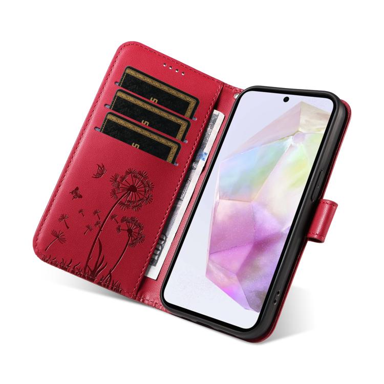 For Samsung Galaxy A36 5G Dandelion Embossed Pattern Flip Leather Phone Case