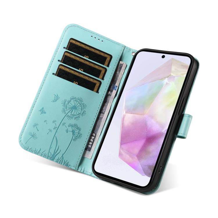 For Samsung Galaxy A56 5G Dandelion Embossed Pattern Flip Leather Phone Case