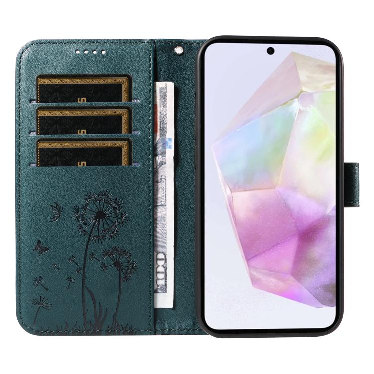 For Samsung Galaxy A56 5G Dandelion Embossed Pattern Flip Leather Phone Case