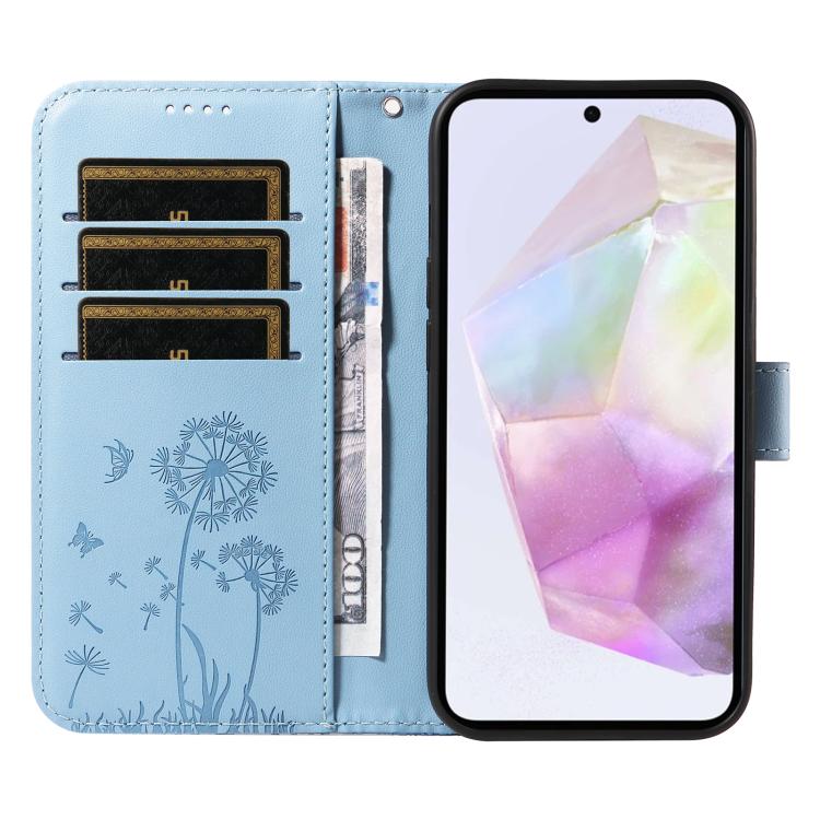 For Samsung Galaxy A56 5G Dandelion Embossed Pattern Flip Leather Phone Case