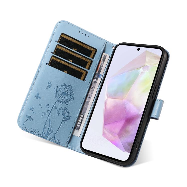 For Samsung Galaxy A56 5G Dandelion Embossed Pattern Flip Leather Phone Case