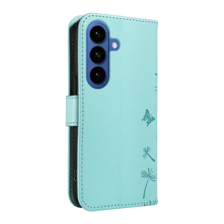 For Samsung Galaxy S26 5G Dandelion Embossed Pattern Flip Leather Phone Case