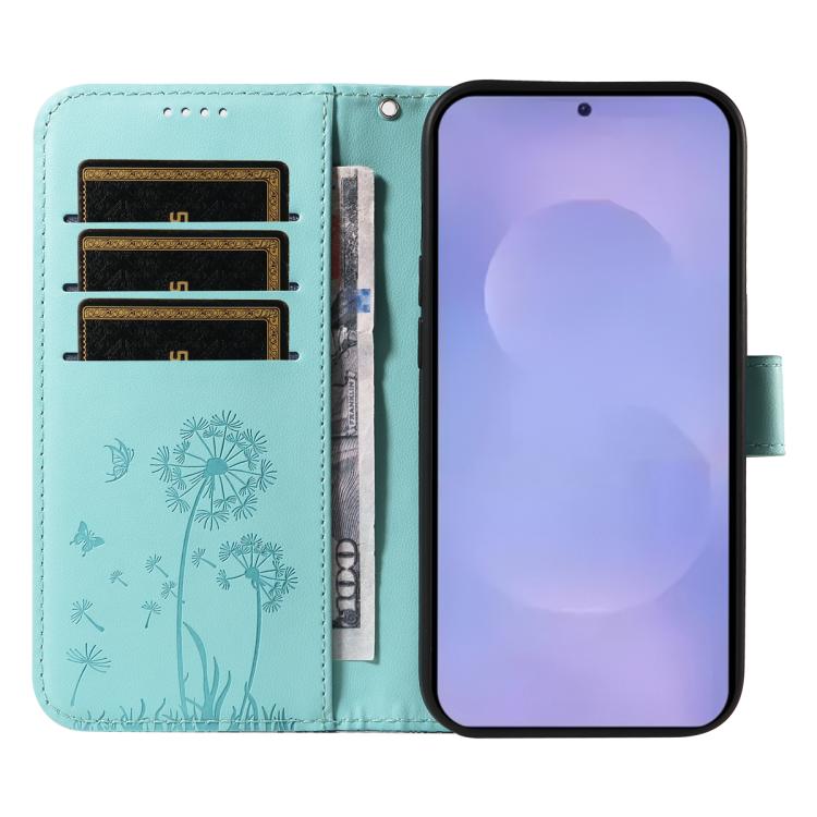 For Samsung Galaxy S26 5G Dandelion Embossed Pattern Flip Leather Phone Case