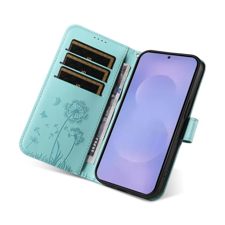 For Samsung Galaxy S26 5G Dandelion Embossed Pattern Flip Leather Phone Case