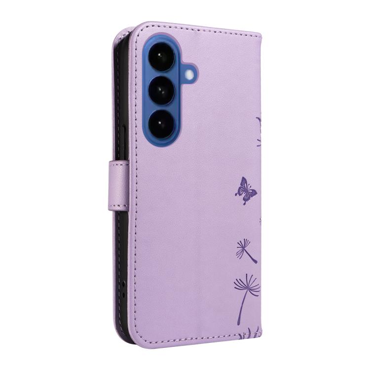 For Samsung Galaxy S26 5G Dandelion Embossed Pattern Flip Leather Phone Case