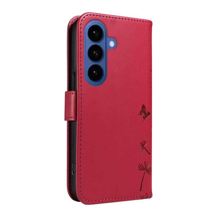 For Samsung Galaxy S26 5G Dandelion Embossed Pattern Flip Leather Phone Case