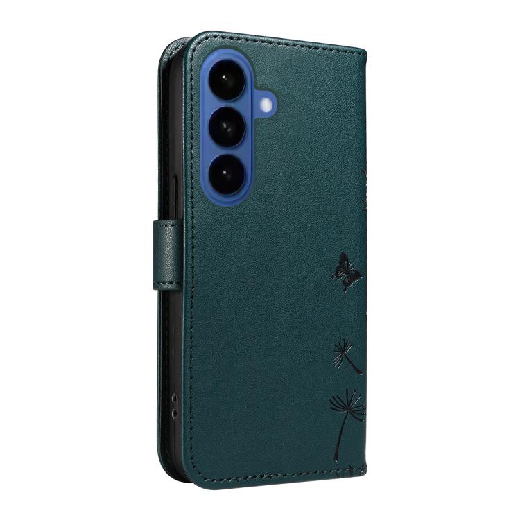 For Samsung Galaxy S26 5G Dandelion Embossed Pattern Flip Leather Phone Case