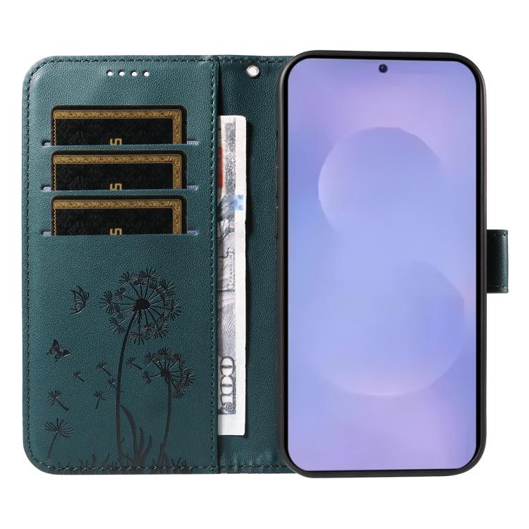 For Samsung Galaxy S26 5G Dandelion Embossed Pattern Flip Leather Phone Case
