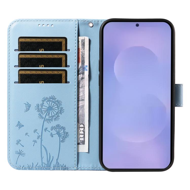 For Samsung Galaxy S26 5G Dandelion Embossed Pattern Flip Leather Phone Case