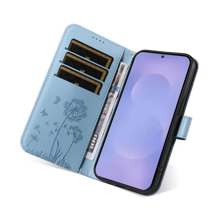 For Samsung Galaxy S26 5G Dandelion Embossed Pattern Flip Leather Phone Case
