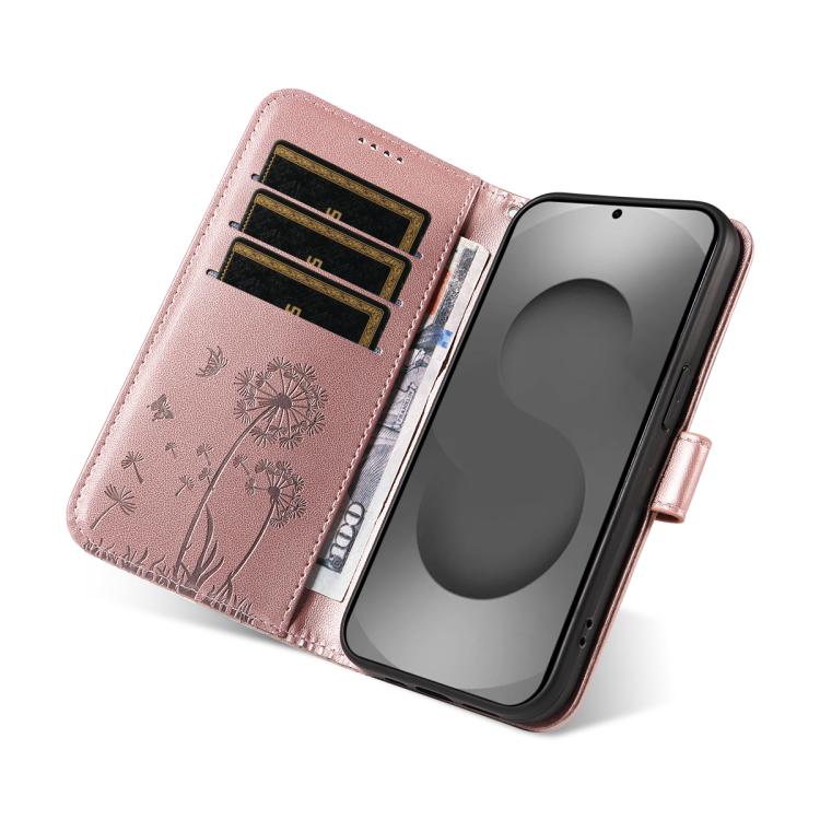 For Samsung Galaxy S26 Ultra 5G Dandelion Embossed Pattern Flip Leather Phone Case