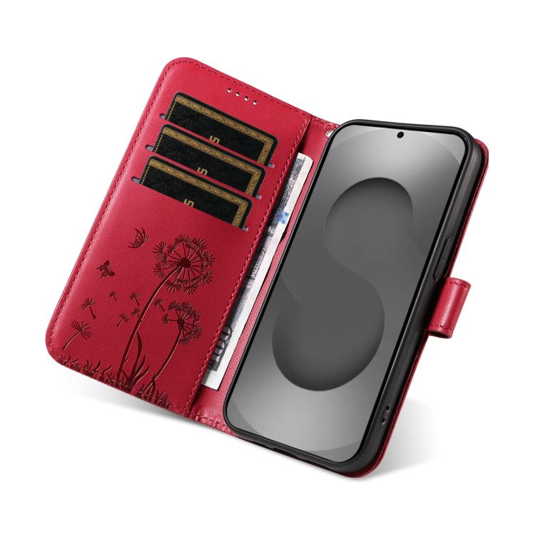 For Samsung Galaxy S26 Ultra 5G Dandelion Embossed Pattern Flip Leather Phone Case