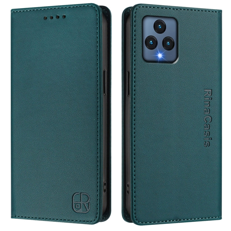 For T-Mobile Revvl 6 5G / 6X 5G RC01 Dual-Folded Magnetic Suction RFID Leather Phone Case