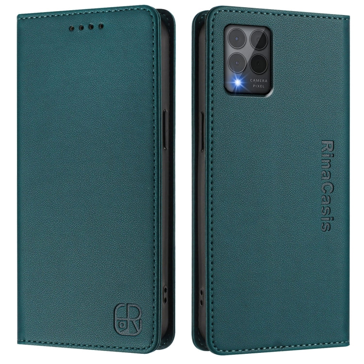 For T-Mobile Revvl 6 Pro / 6X Pro 5G RC01 Dual-Folded Magnetic Suction RFID Leather Phone Case