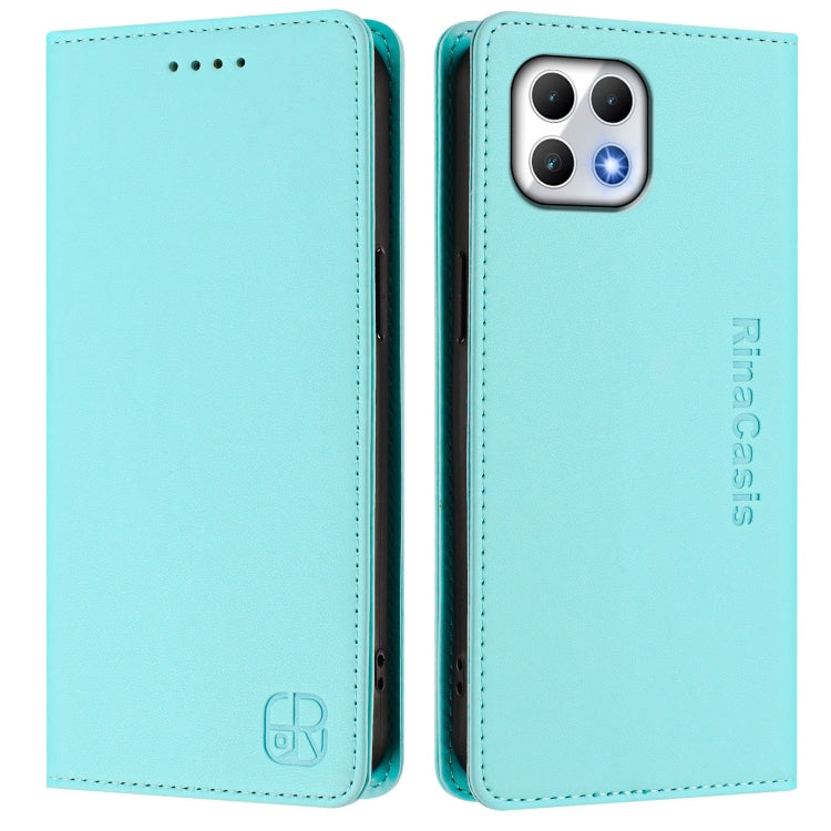 For T-Mobile Revvl 7 5G RC01 Dual-Folded Magnetic Suction RFID Leather Phone Case