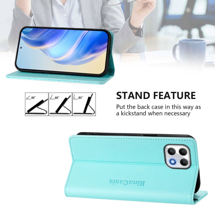 For T-Mobile Revvl 7 5G RC01 Dual-Folded Magnetic Suction RFID Leather Phone Case