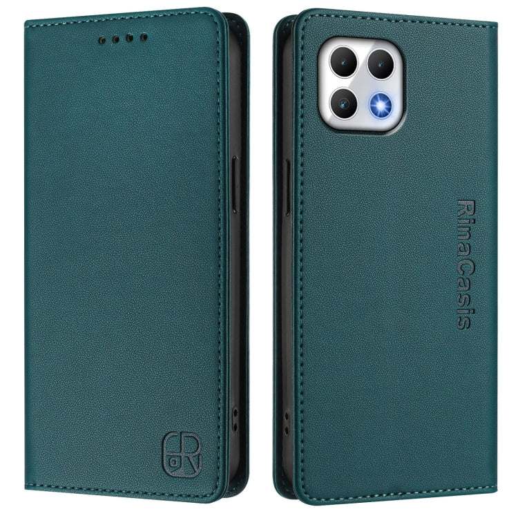 For T-Mobile Revvl 7 5G RC01 Dual-Folded Magnetic Suction RFID Leather Phone Case