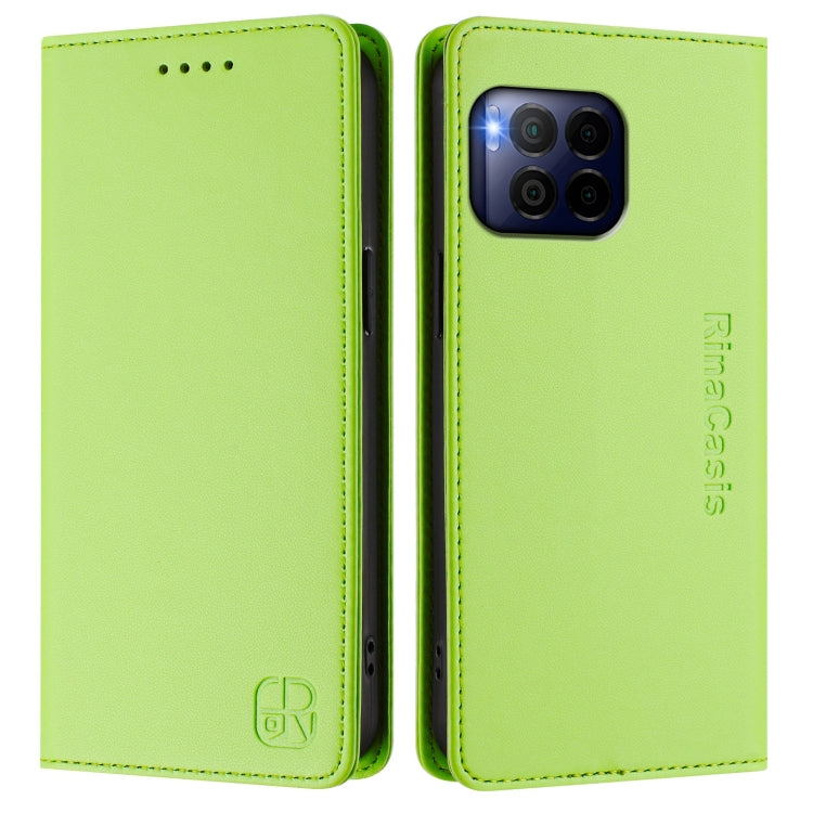 For T-Mobile Revvl 7 Pro 5G RC01 Dual-Folded Magnetic Suction RFID Leather Phone Case
