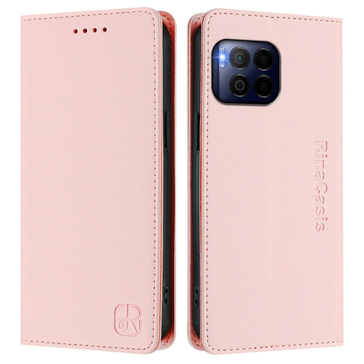 For T-Mobile Revvl 7 Pro 5G RC01 Dual-Folded Magnetic Suction RFID Leather Phone Case